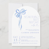 Bow etwas Blau, bevor ich Brautparty mache Einladung (Vorderseite)