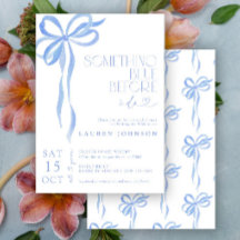 Bow etwas Blau, bevor ich Brautparty mache