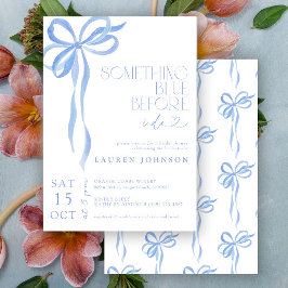 Bow etwas Blau, bevor ich Brautparty mache Einladung