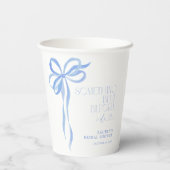 Bow etwas Blau, bevor ich Brautparty mache Pappbecher (Rückseite)