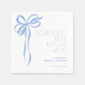 Bow etwas Blau, bevor ich Brautparty mache Serviette (Vorderseite)