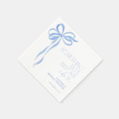 Bow etwas Blau, bevor ich Brautparty mache Serviette (Ecke)