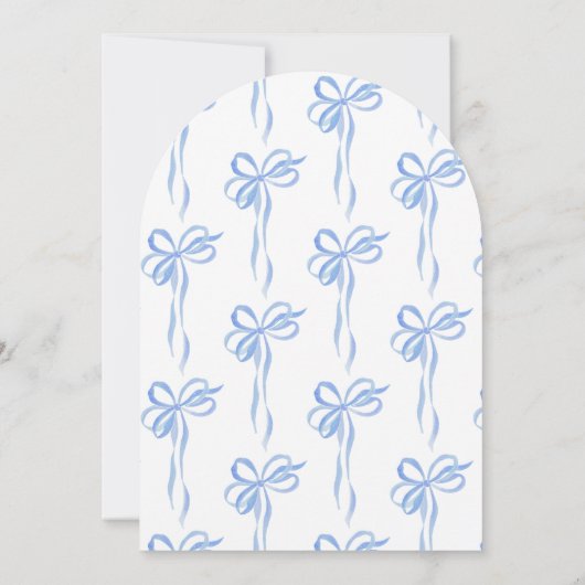 Bow etwas Blau, bevor wir ein paar tun Einladung (Rückseite)