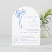 Bow etwas Blau, bevor wir ein paar tun Einladung (Stehend Vorderseite)