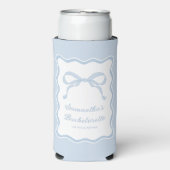 Bow Etwas Blue Junggeselinnen-Abschied Selters Dosenkühler (Seltzer Vorderseite)