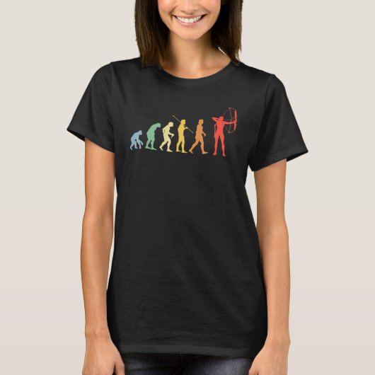 Bow Evolution Retro Archery Archer T-Shirt (Vorderseite)