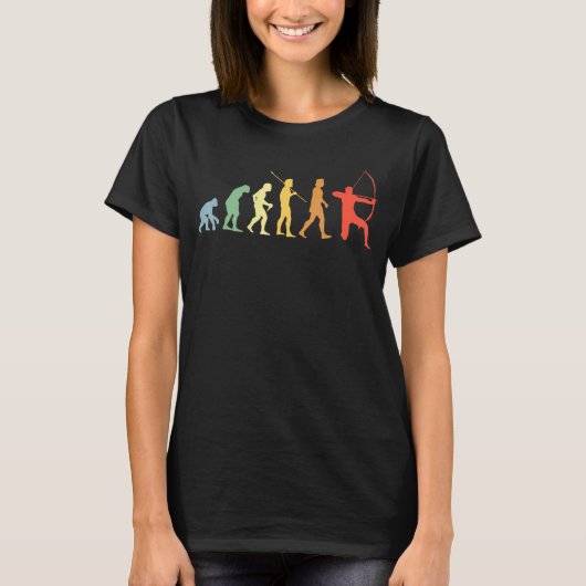 Bow Evolution Retro Archery Archer T-Shirt (Vorderseite)