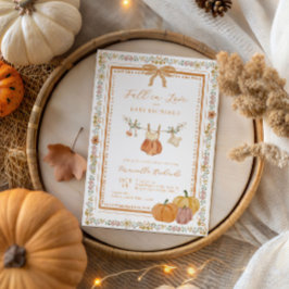 Bow Fall in Liebe Fall Baby Duschmädchen Einladung