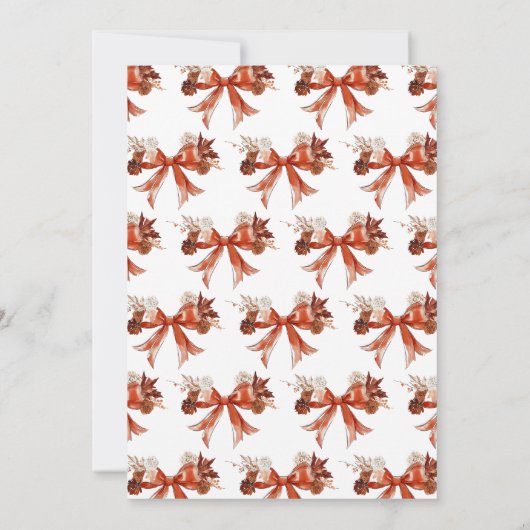 Bow Fall in Liebe mit Baby-Dusche Einladung (Rückseite)