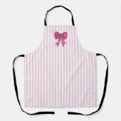 Bow Feminine Pink Stripe Schürze (Vorderseite)