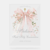Bow First Holy Communion Acrylic Sign Acrylschild (Vorderseite)