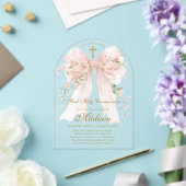 Bow First Holy Communion Girl - Boho Arch Acryleinladungen (Insitu (Hochzeit))