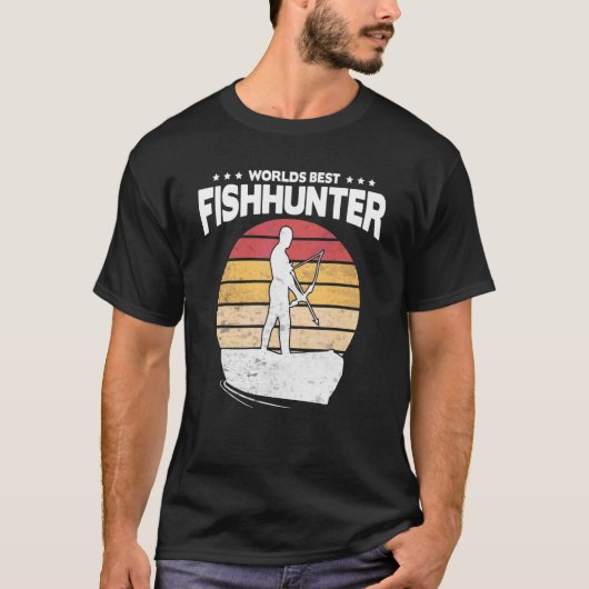 Bow Fishing Jäger US America Flag Bowfish A T-Shirt (Vorderseite)