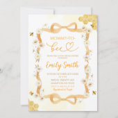 Bow Floral Daisy Mommy zu sein Brautparty Einladung (Vorderseite)