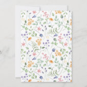 Bow floral elegante trendy Wedding Einladung (Rückseite)