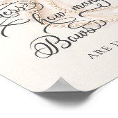 Bow Floral How Many Bows Baby Shower Game Poster (Ecke)