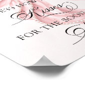 Bow Floral How Many Kisses Bridal Shower Game Poster (Ecke)