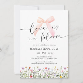 Bow Floral Love in Bloom Bridal Shower Einladung