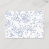 Bow floral pattern bow baby shower diaper raffle  begleitkarte (Rückseite)