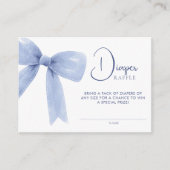 Bow floral pattern bow baby shower diaper raffle  begleitkarte (Vorderseite)