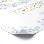 Bow Floral Teddy Bear Wappen Boy Baby Duschmaschin Poster (Ecke)