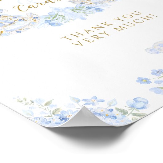 Bow Floral Teddy Bear Wappen Boy Baby Shooting Ges Poster (Ecke)