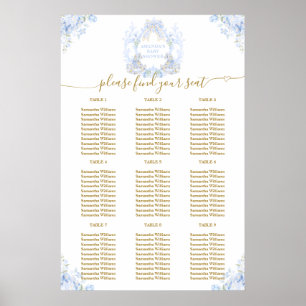Bow Floral Teddy Bear Wappen Diagramm Poster