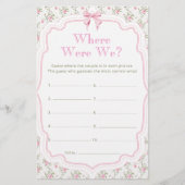 Bow Floral wo wir Brautparty Game waren (Vorderseite)