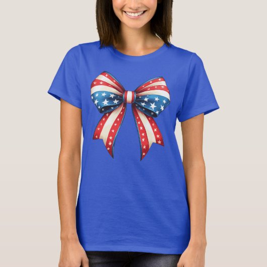 Bow Forth vom 4. Juli Sumer Flag USA T-Shirt (Vorderseite)