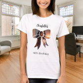 Bow Foto Birthday T-Shirt
