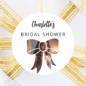 Bow Foto Brautparty Runder Aufkleber