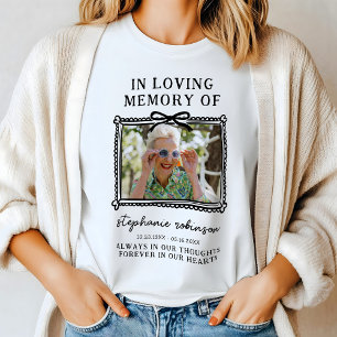 Bow Frame Memorial-T-Shirt – Immer in unseren Herz T-Shirt