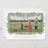 Bow Frame Weihnachtsweihnachtskarte Feiertagskarte (Vorderseite)