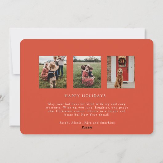 Bow Frame Weihnachtsweihnachtskarte Feiertagskarte (Rückseite)