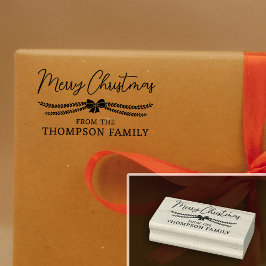 Bow & Garland Frohe Weihnachtsgeschenke von Famili Gummistempel
