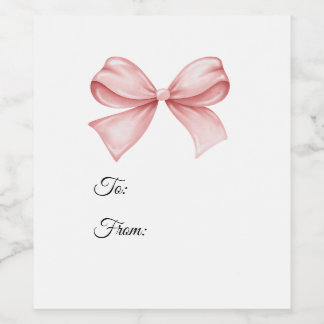 Bow Gift Tag Weinetikett