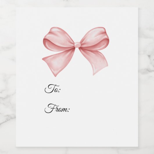 Bow Gift Tag Weinetikett (Einzelnes Label)