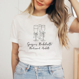 Bow Girls Weekend Modernes Drehbuch Bachelorette T-Shirt