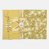 Bow Glitzer und Pearl Geschirrtuch (Horizontal)