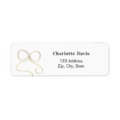 Bow Gold einfache Rücksendeadresse (Vorne)