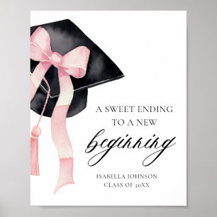 Bow Grad Party ein Süß, der zu einem neuen Anfang  Poster