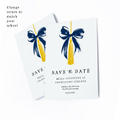 Bow Graduation Save the Date Insert Card Dankeskarte