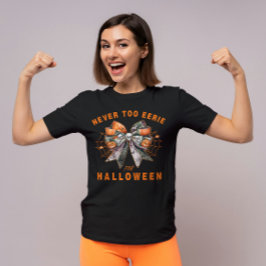 Bow Halloween Niemals zu unheimliches lustiges Par T-Shirt