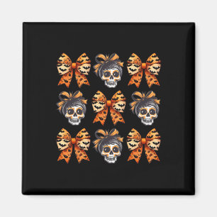Bow Halloween Spooky Season Skelett Niedliche Frau Magnet