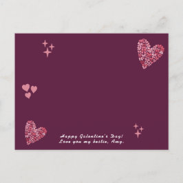 Bow Hearts Galentine's Day Custom Foto & Text Postkarte
