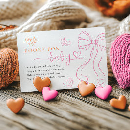 Bow Hearts verschenkt Bücher für Baby Karte