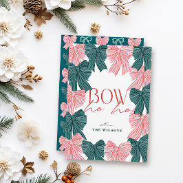 Bow Ho Ho Red & Green Bows Weihnachten
