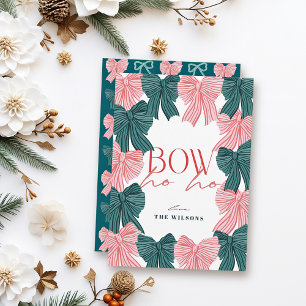 Bow Ho Ho Red & Green Bows Weihnachten
