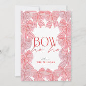 Bow Ho Ho Red & Pink Bows 3 Foto Weihnachten (Vorderseite)