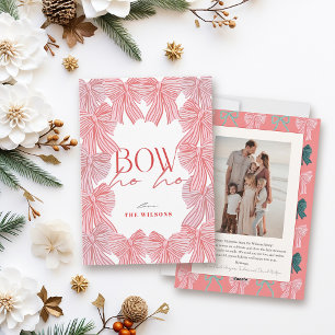 Bow Ho Ho Red & Pink Bows Foto Weihnachten